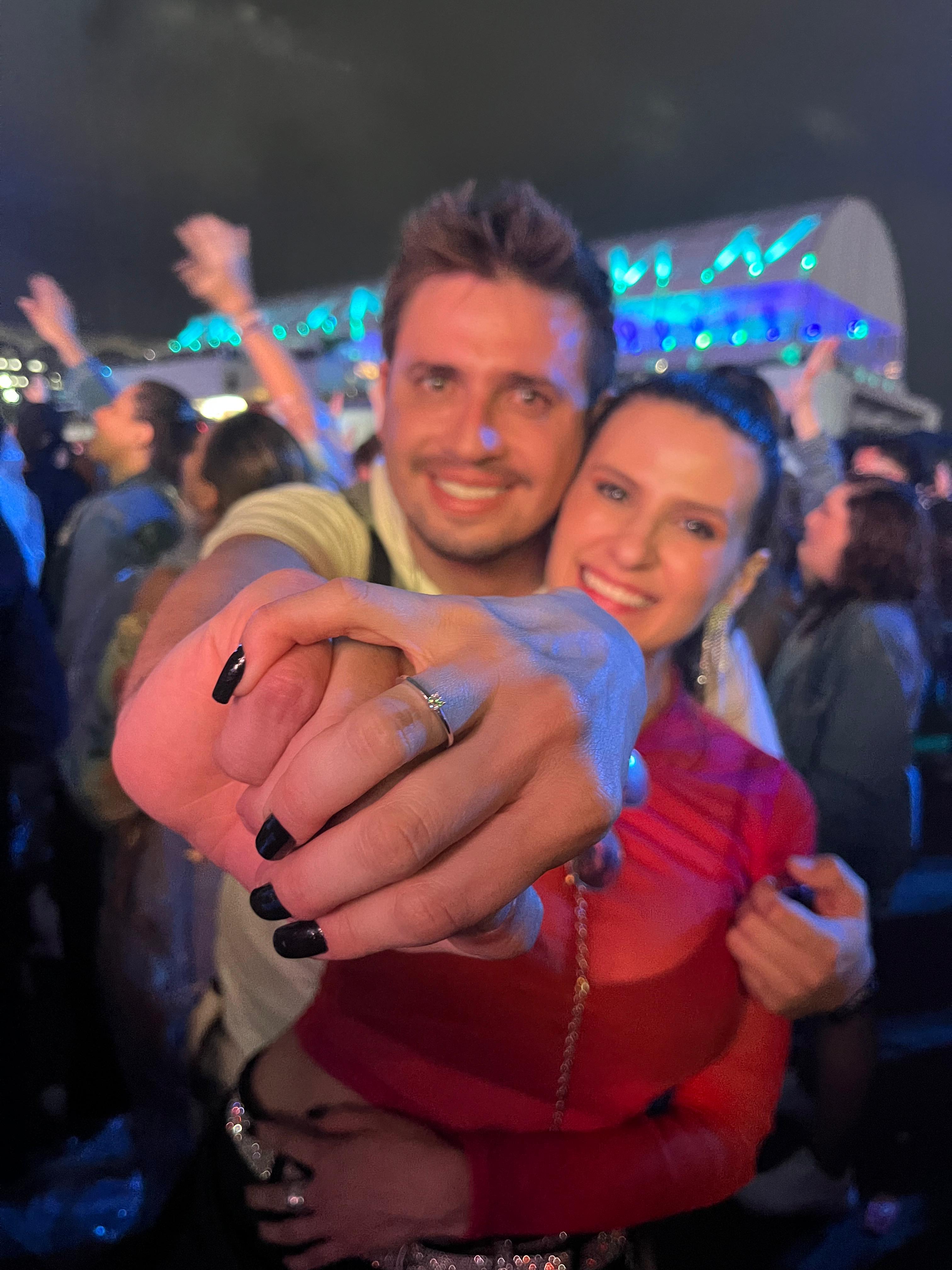 Rodrigo e Bianca no show do Bruno Mars no The Town